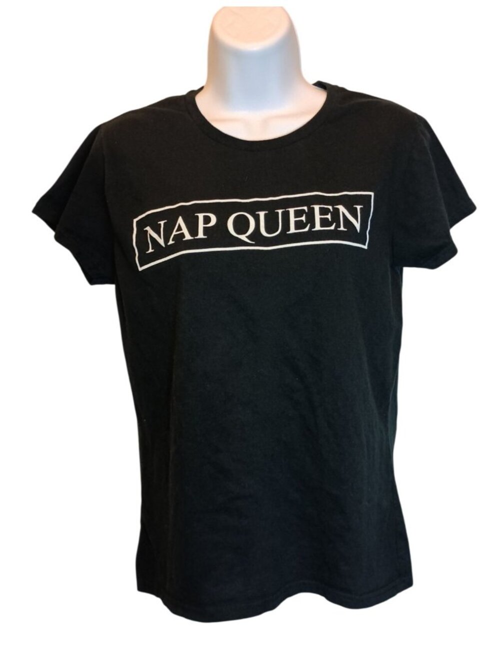 Brisco Brands Nap Queen Women's Black Short Sleeve Shirt Sz. M